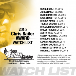 2015 Sailer Award Watch List